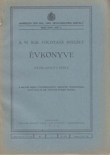 László Strausz - A Magyar Királyi Földtani Intézet Évkönyve XXVIII. kötet 2. füzet [antikvár]