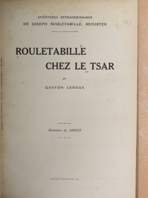 Gaston Leroux - Rouletabille chez le tsar [antikvár]