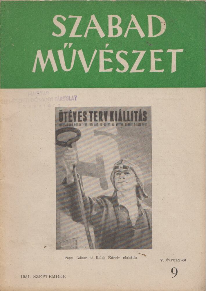 Szegi Pál - Szabad Művészet 1951. szeptember [antikvár]