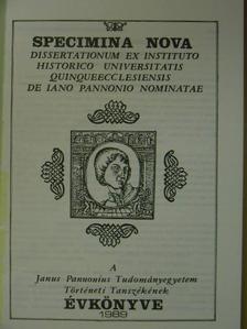 Enrico Serra - Specimina Nova Dissertationum ex Instituto Historico Universitatis Quinqueecclesiensis de Iano Pannonio Nominatae 1989. [antikvár]