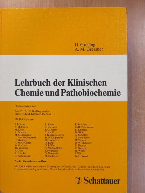 Lehrbuch der klinischen Chemie und Pathobiochemie (dedikált példány) [antikvár]