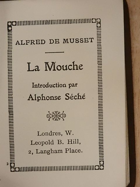 Alfred de Musset - La Mouche  [antikvár]