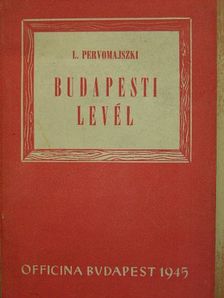 Illés Béla - Budapesti levél [antikvár]