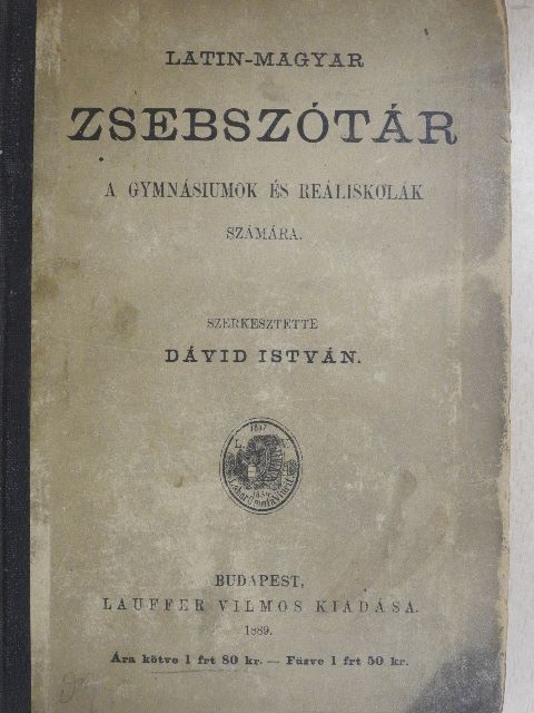 Latin-magyar zsebszótár [antikvár]