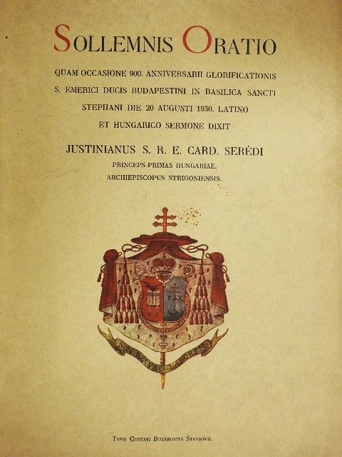 Dr. Serédi Jusztinián - Ünnepi beszéd [antikvár]