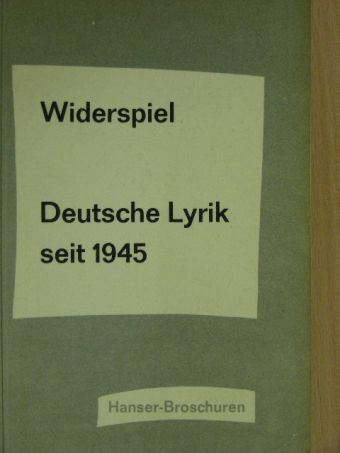 Bertolt Brecht - Widerspiel [antikvár]