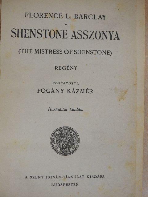 Florence L. Barclay - Shenstone asszonya [antikvár]