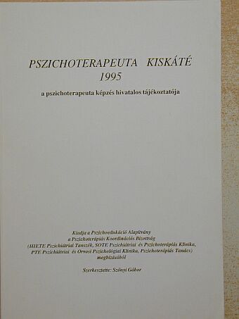 Pszichoterapeuta Kisk t 1995 antikv r