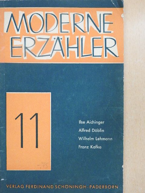 Alfred Döblin - Moderne Erzähler XI. [antikvár]