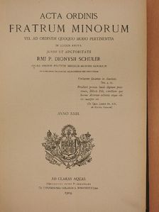 Acta Ordinis Fratrum Minorum Ianuarii-Decembris 1904 [antikvár]