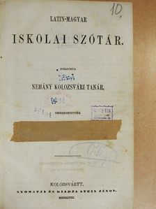 Latin-magyar iskolai szótár I. [antikvár]
