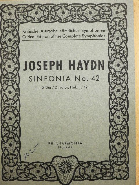 Joseph Haydn - Sinfonia No. 42 [antikvár]