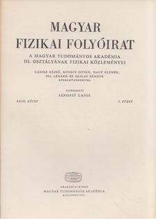 Jánossy Lajos - Magyar fizikai folyóirat XXIII. kötet 3. füzet [antikvár]