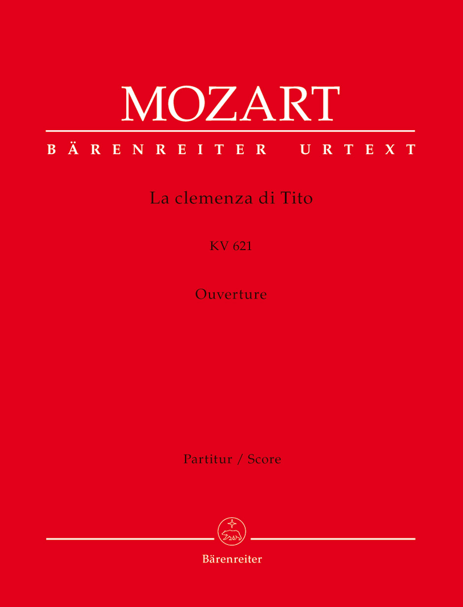 MOZART, W,A, - LA CLEMENZA DI TIO KV 621 OUVERTURE, PARTITUR