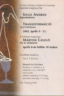 Meghívó Siflis András Transzformáció című kiállítására [antikvár]