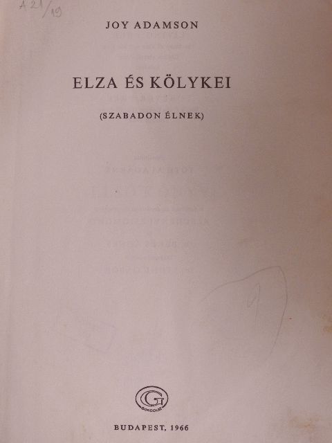 Joy Adamson - Elza és kölykei [antikvár]