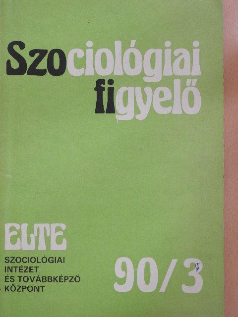 A. de Swaan - Szociológiai figyelő 1990/3. [antikvár]