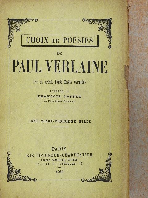 Paul Verlaine - Choix de poésies de Paul Verlaine [antikvár]
