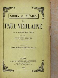 Paul Verlaine - Choix de poésies de Paul Verlaine [antikvár]
