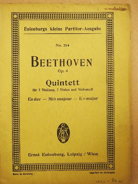 Beethoven - Quintett Es-dur [antikvár]
