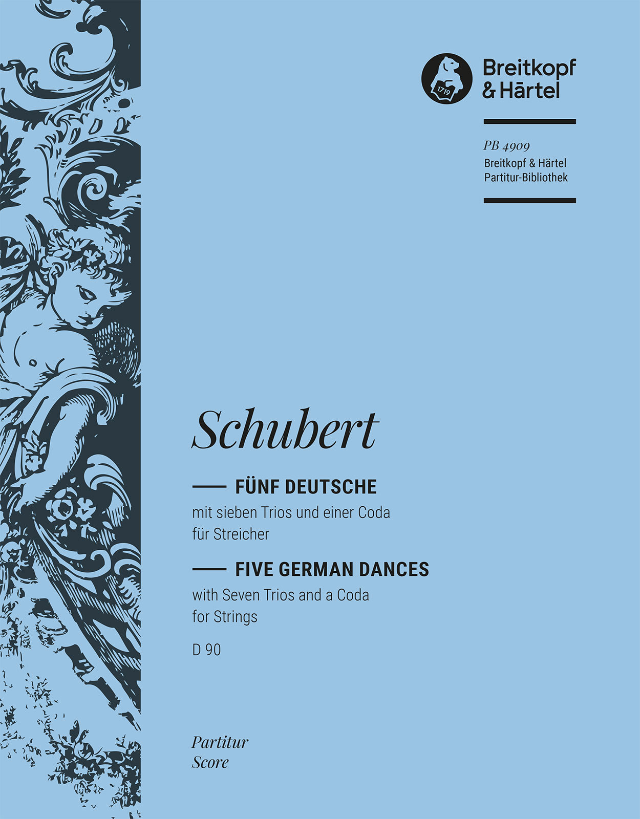 SCHUBERT - FÜNF DEUTSCHE MIT SIEBEN TRIOS UND EINER CODA FÜR STREICHER D90