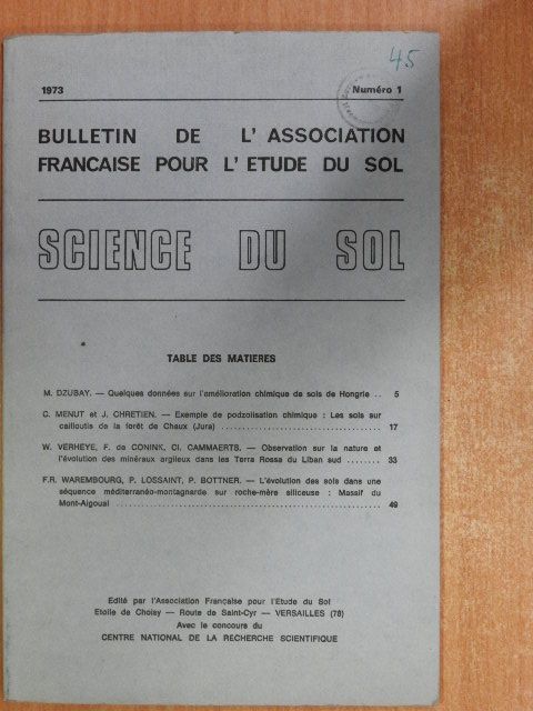 C. Menut - Science du Sol 1973/1 [antikvár]