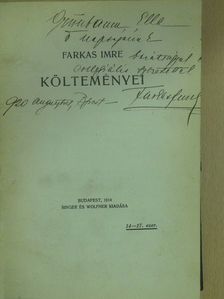 Farkas Imre - Farkas Imre költeményei (dedikált példány) [antikvár]