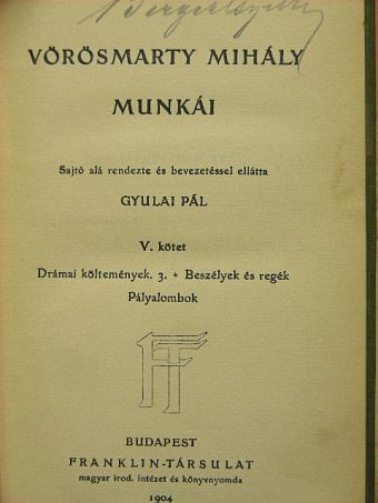 Vörösmarty Mihály - Vörösmarty Mihály munkái V. [antikvár]