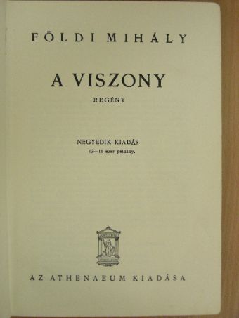 Földi Mihály - A viszony [antikvár]