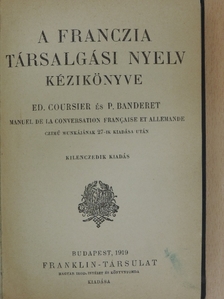 Ed. Coursier - A franczia társalgási nyelv kézikönyve [antikvár]