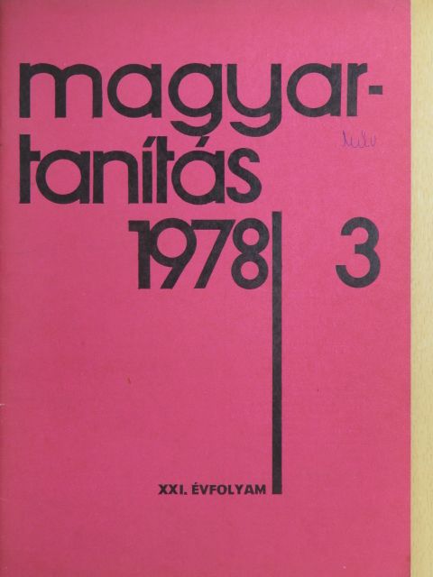 Dr. Hangay Zoltán - Magyartanítás 1978/3. [antikvár]