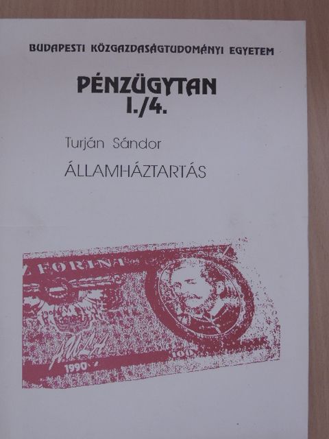 Turján Sándor - Pénzügytan I./4. [antikvár]