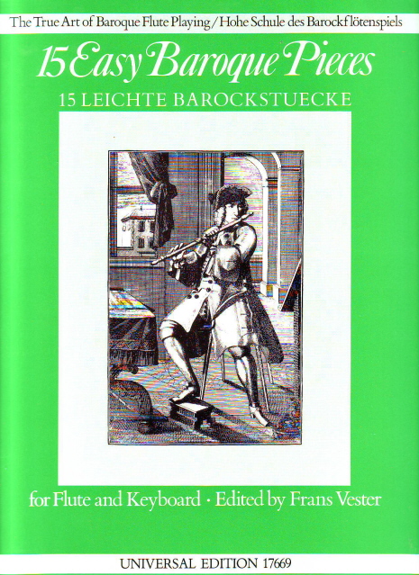 15 EASY BAROQUE PIECES FOR FLUTE AND KEYBOARD (FRANS VESTER)
