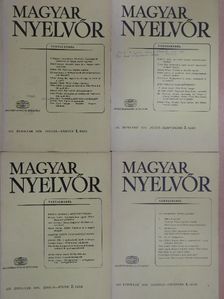 A. Jászó Anna - Magyar Nyelvőr 1979. január-december [antikvár]