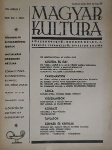 Dr. Borbély István - Magyar Kultúra 1936. április 5. [antikvár]