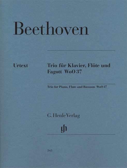 BEETHOVEN - TRIO FÜR KLAVIER, FLÖTE, FAGOTT WoO 37 URTEXT (KLUGMANN/THEOPOLD)