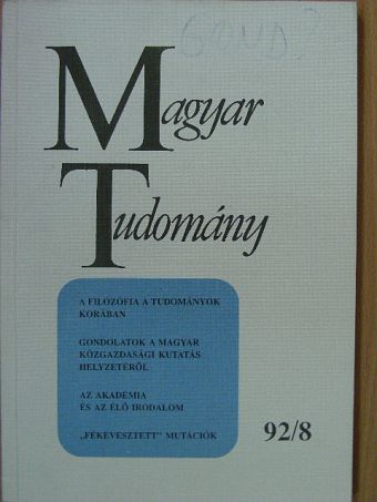 Alabér László - Magyar Tudomány 1992. augusztus [antikvár]