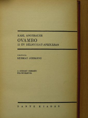 Karl Angebauer - Ovambo [antikvár]