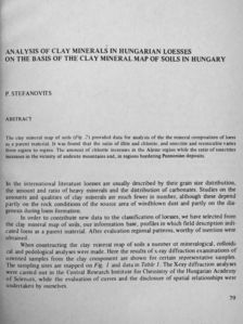P. Stefanovits - Analysis of clay minerals in Hungarian loesses on the basis of the clay mineral map of soils in Hungary [antikvár]