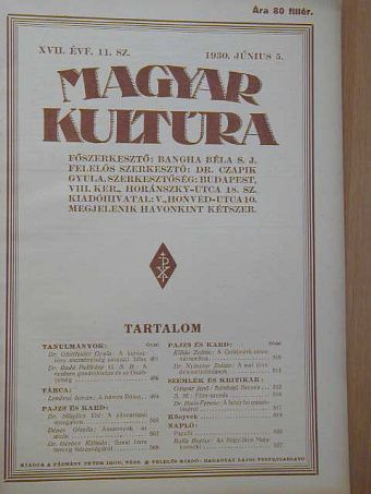 Balla Borisz - Magyar Kultúra 1930. június 5. [antikvár]