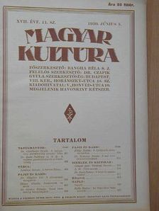 Balla Borisz - Magyar Kultúra 1930. június 5. [antikvár]