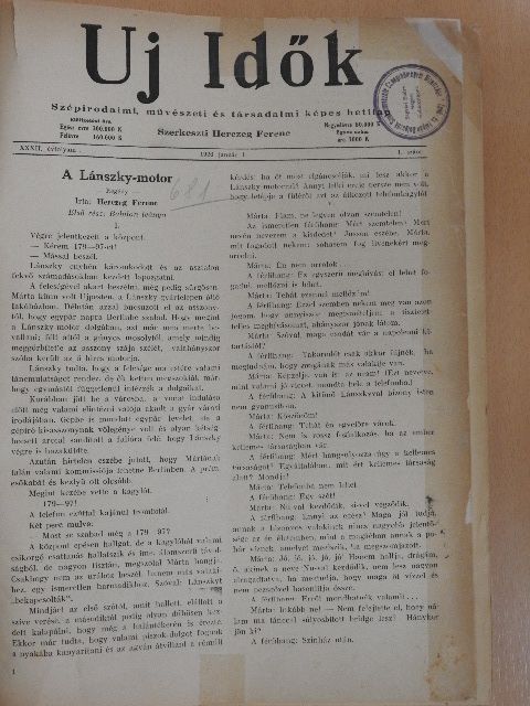 Csathó Kálmán - Uj Idők 1926. (nem teljes évfolyam) [antikvár]