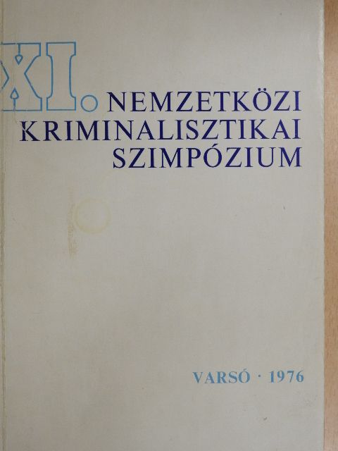 Boleszlav Pater - XI. nemzetközi kriminalisztikai szimpózium [antikvár]