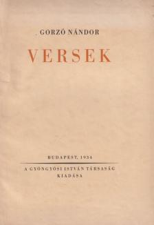 Gorzó Nándor - Versek [antikvár]
