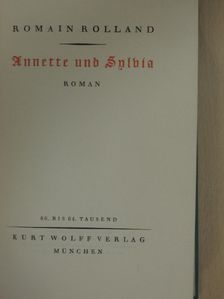 Romain Rolland - Annette und Sylvia [antikvár]