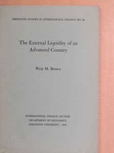 Weir M. Brown - The External Liquidity of an Advanced Country [antikvár]