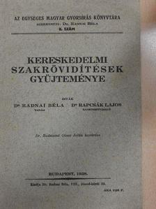 Dr. Radnai Béla - Kereskedelmi szakrövidítések gyüjteménye [antikvár]