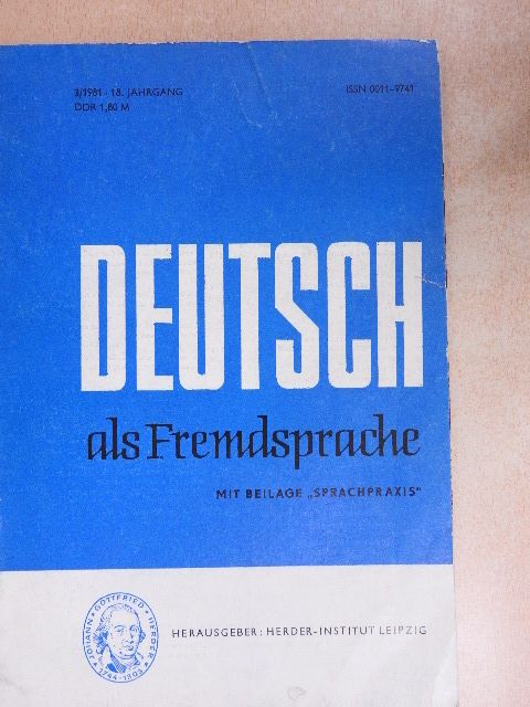 A. I. Fefilov - Deutsch als Fremdsprache 3/1981 [antikvár]