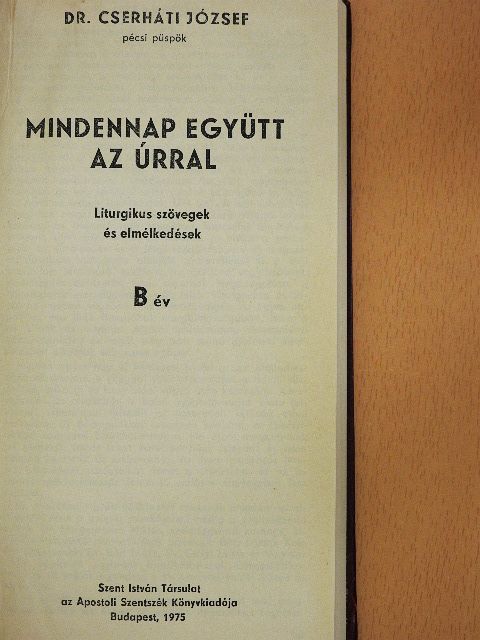 Dr. Cserháti József - Mindennap együtt az Úrral - B év [antikvár]