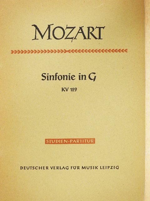 Wolfgang Amadeus Mozart - Sinfonie in G [antikvár]